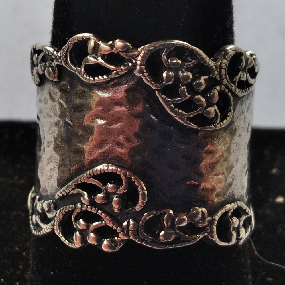 .925 Sterling Silver Israel Ring, Size 10